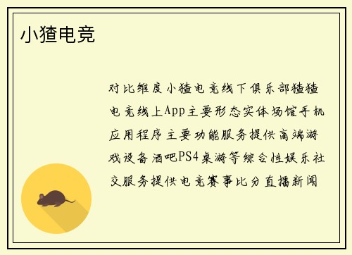 小猹电竞